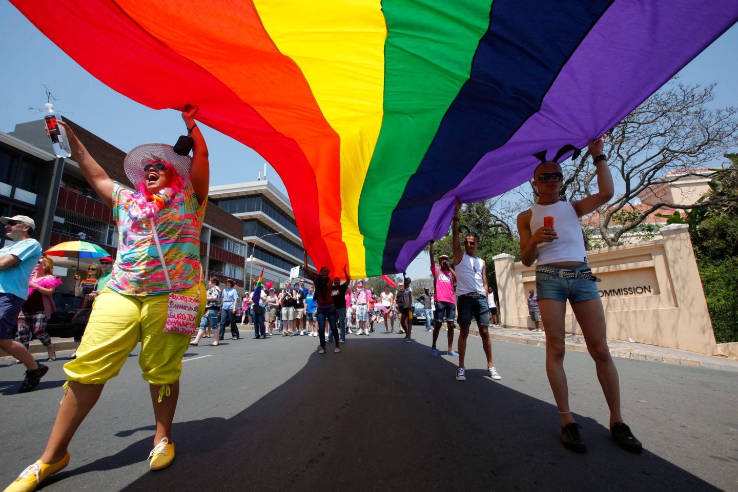 Menschen beim «Gay Pride March» in Johannesburg.