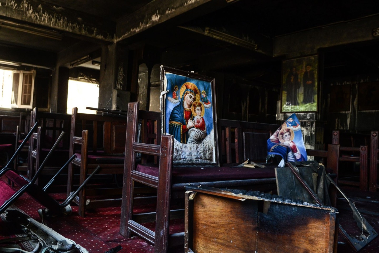 In der koptischen Abu-Sefein-Kirche ist ein Großbrand ausgebrochen