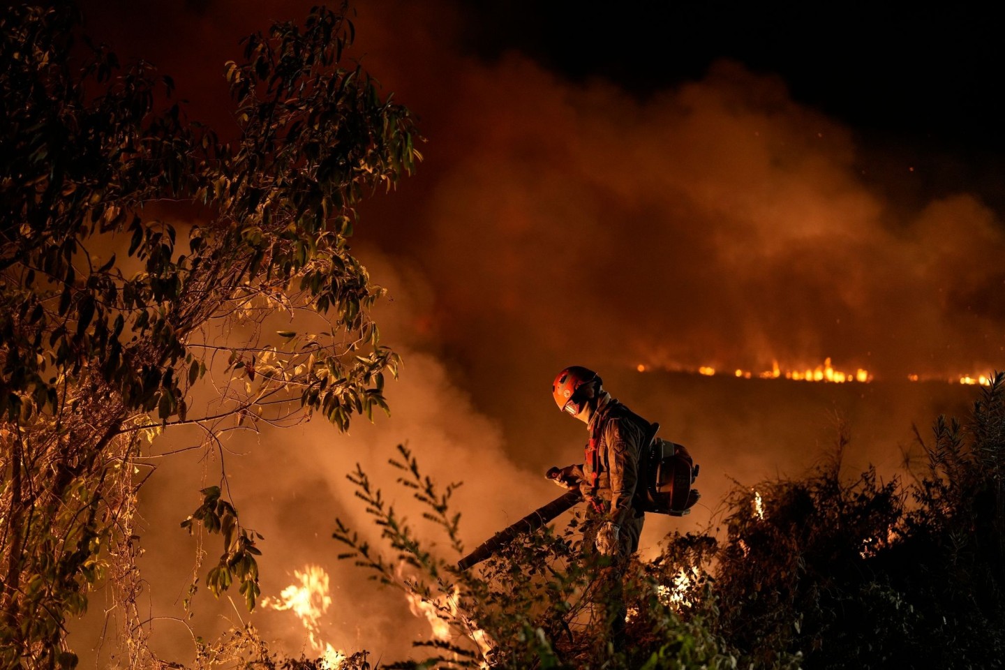 Inmitten der großen Hitze in Brasilien sind im Pantanal-Biom, einem der größten Binnenland-Feuchtgebiete der Welt, zahlreiche Waldbrände ausgebrochen.
