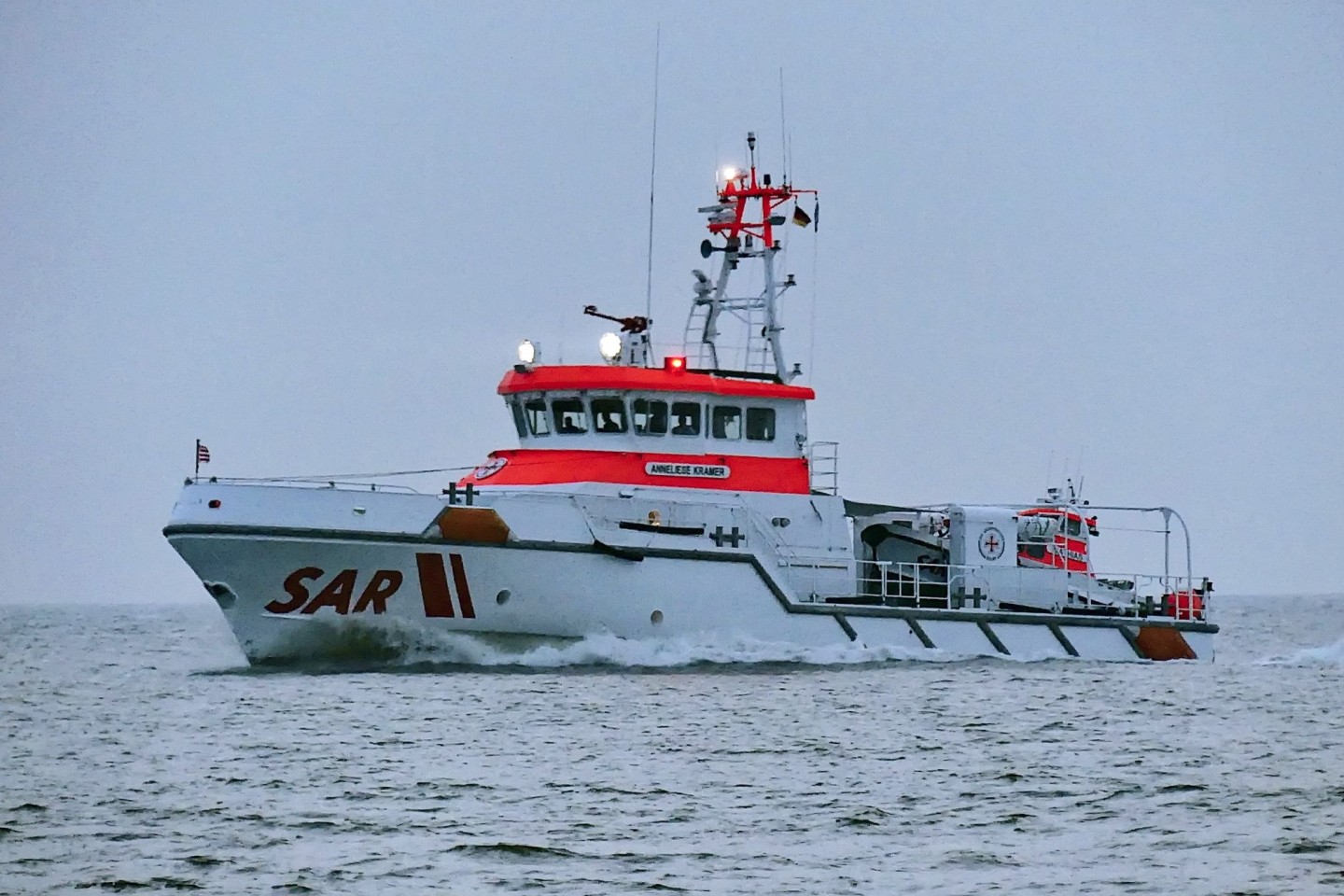 Der Seenotrettungskreuzer «Anneliese Kramer» im Einsatz in der Nordsee (2021).