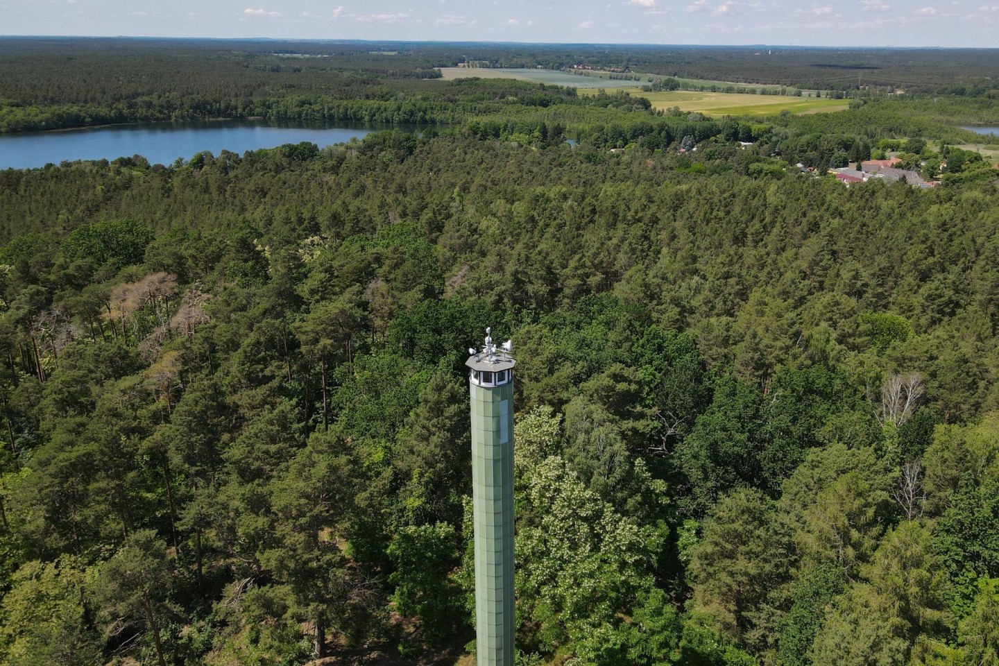 Der Feuerwachturm Zesch nahe Wünsdorf vom Landesbetrieb Forst Brandenburg.