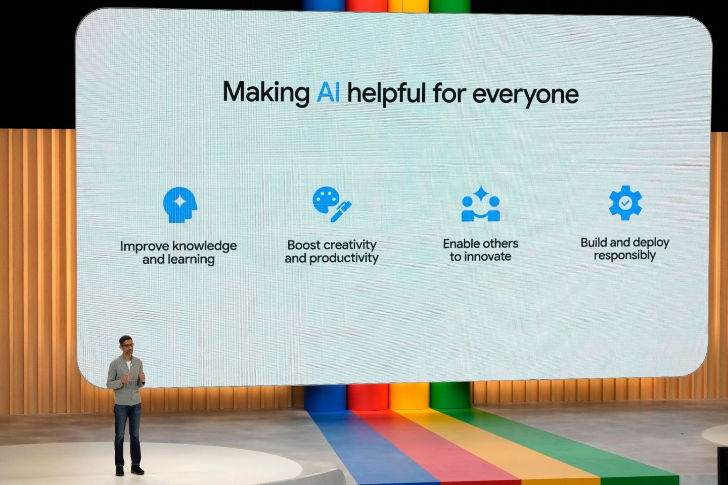 Google-Chef Sundar Pichai will Künstliche Intelligenz voranbringen.