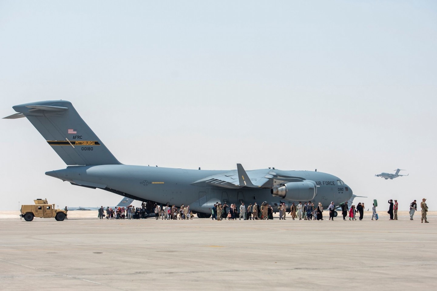 Die Transportflugzeuge vom Typ Boeing C-17 der US-Luftwaffe nutzen oft das Rufzeichen «Reach».