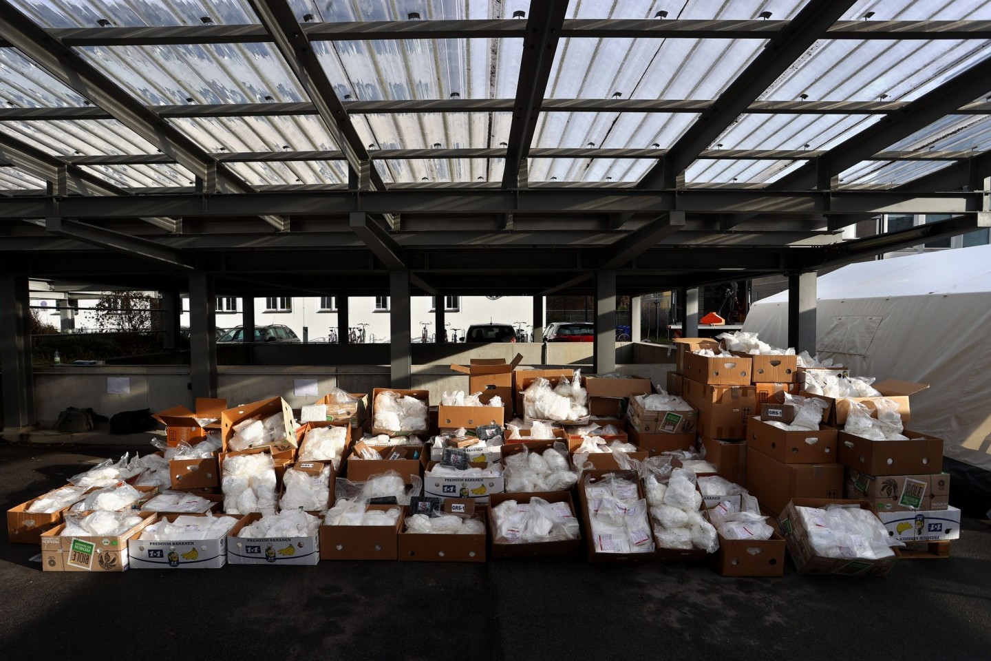 Rund 1,5 Tonnen Kokain liegen zum Abtransport bereit.