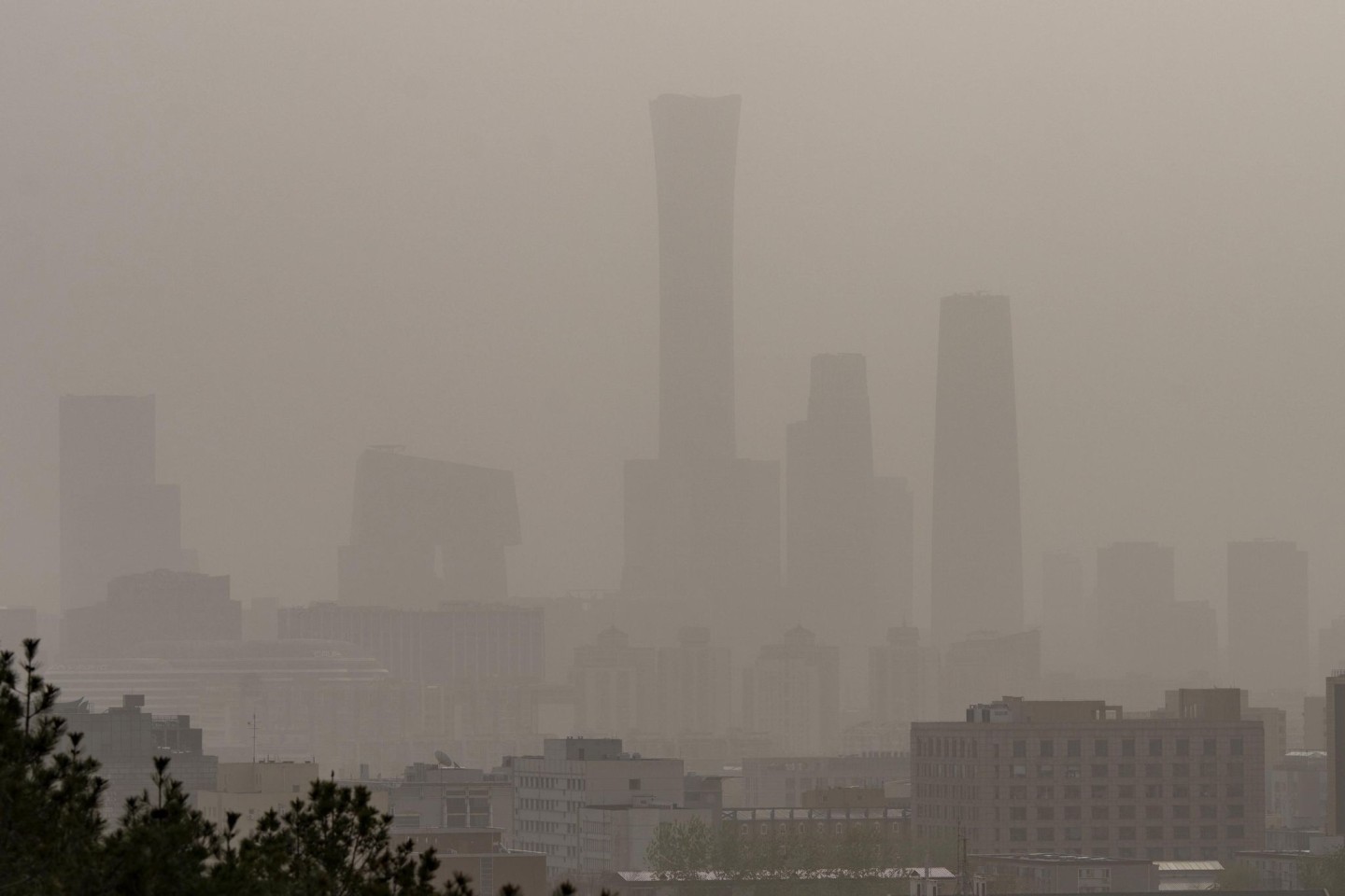 Sandsturm in Peking.
