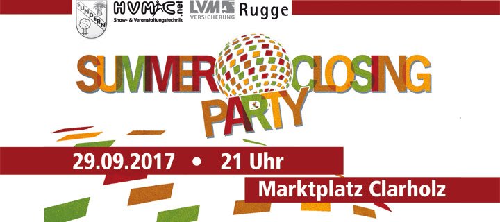 Summer Closing Party auf dem Marktplatz in Clarholz