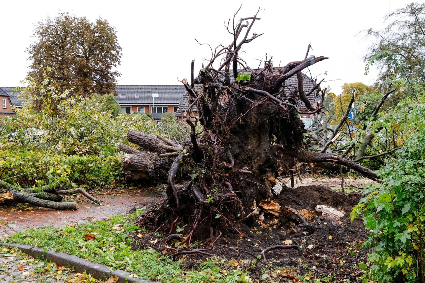 Schäden durch einen Tornado. In Klausdorf, einem Stadtteil von Schwentinental bei Kiel, hat ein Tornado schwere Schäden verursacht.