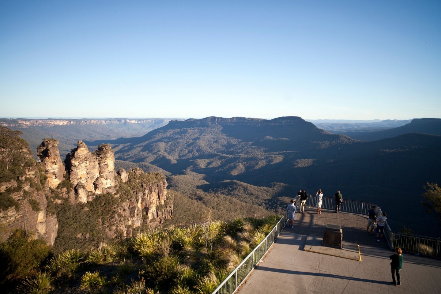 Aussichtspunkt in den Blue Mountains in Australien. Dort sind fünf Wanderer von einem Erdrutsch getroffen worden.